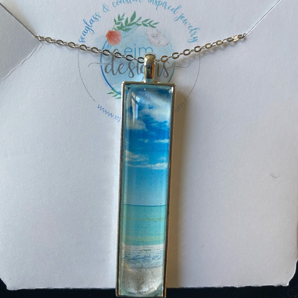 NEW Handmade Beach 🏝 Photo Pendant Necklace